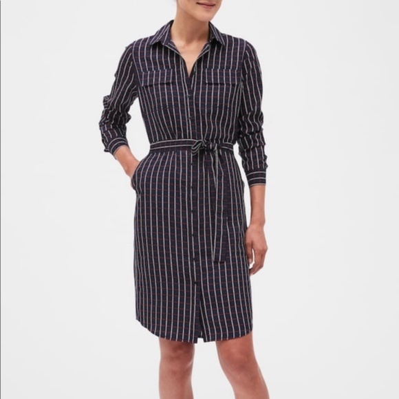 NWT Banana Republic Utility Shirt Dress - Picture 1 of 9